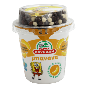 Yogurt per Bambini Yogurt per Bambini con SpongeBob SquarePants, con banana  e cereali